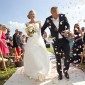 A happy wedding couple